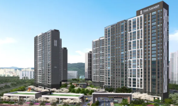 의정부 리듬시티 공동주택(시공) 측벽 포스맥공사								