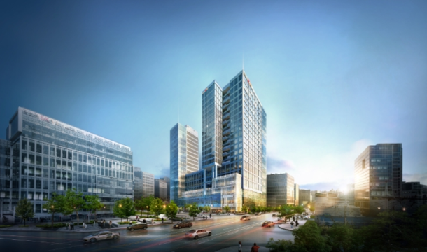 금정역 2차 SK V1 tower 중 커튼월공사								